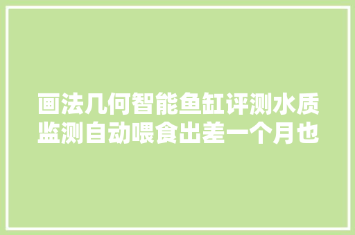 画法几何智能鱼缸评测水质监测自动喂食出差一个月也不用担心