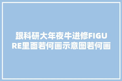 跟科研大年夜牛进修FIGURE里面若何画示意图若何画可爱的菌宝宝细胞宝宝