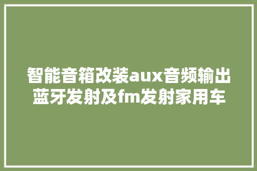 智能音箱改装aux音频输出蓝牙发射及fm发射家用车载连接音响功放