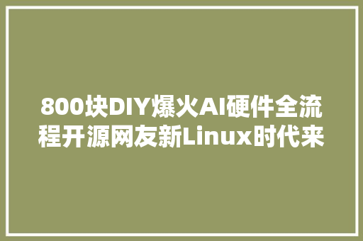 800块DIY爆火AI硬件全流程开源网友新Linux时代来了