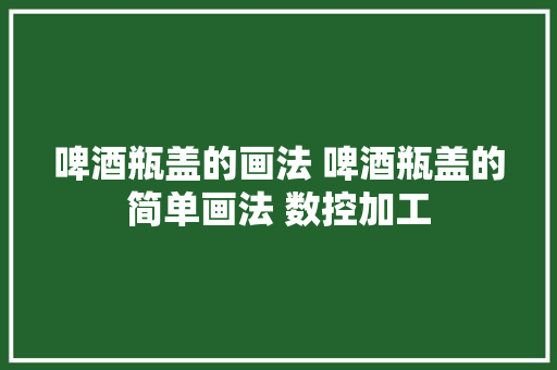 啤酒瓶盖的画法 啤酒瓶盖的简单画法 数控加工