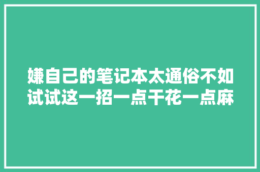 嫌自己的笔记本太通俗不如试试这一招一点干花一点麻布美翻了