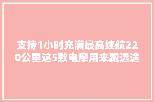 支持1小时充满最高续航220公里这5款电摩用来跑远途很合适