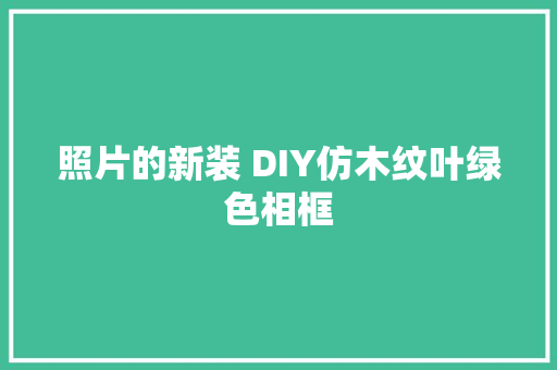 照片的新装 DIY仿木纹叶绿色相框