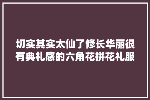 切实其实太仙了修长华丽很有典礼感的六角花拼花礼服长裙有编织图解