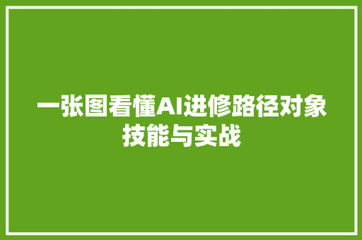 一张图看懂AI进修路径对象技能与实战