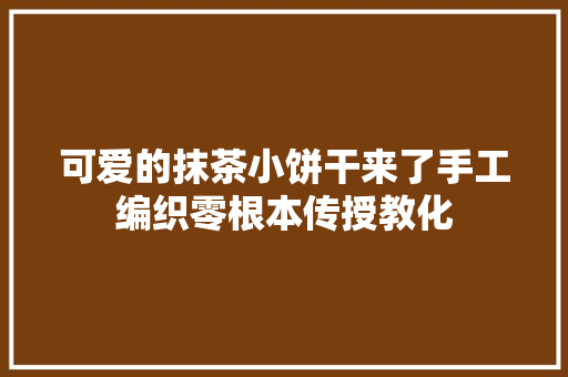 可爱的抹茶小饼干来了手工编织零根本传授教化