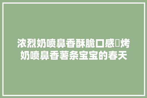 浓烈奶喷鼻香酥脆口感焗烤奶喷鼻香薯条宝宝的春天