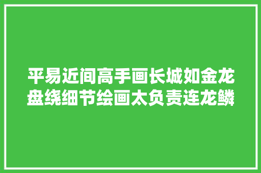 平易近间高手画长城如金龙盘绕细节绘画太负责连龙鳞都清晰可见