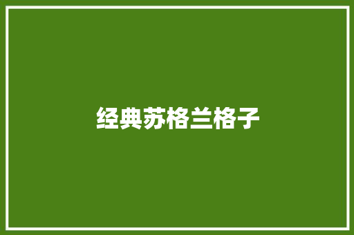 经典苏格兰格子