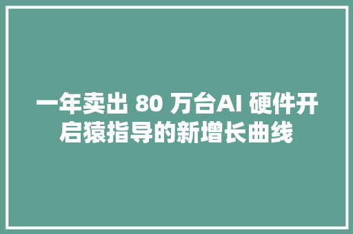 一年卖出 80 万台AI 硬件开启猿指导的新增长曲线