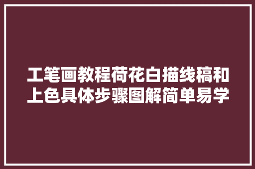 工笔画教程荷花白描线稿和上色具体步骤图解简单易学收藏