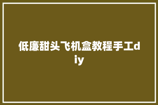 低廉甜头飞机盒教程手工diy