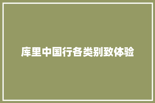 库里中国行各类别致体验