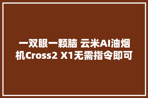 一双眼一颗脑 云米AI油烟机Cross2 X1无需指令即可精准排烟