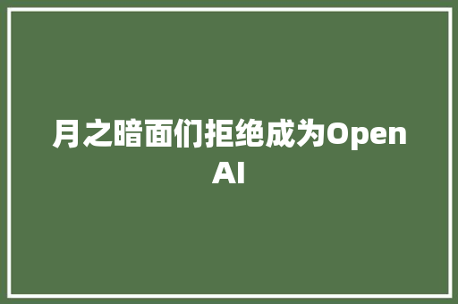 月之暗面们拒绝成为OpenAI