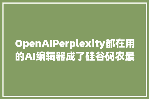 OpenAIPerplexity都在用的AI编辑器成了硅谷码农最爱