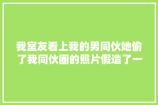 我室友看上我的男同伙她偷了我同伙圈的照片假造了一个微博小号