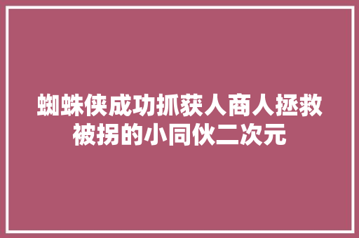 蜘蛛侠成功抓获人商人拯救被拐的小同伙二次元