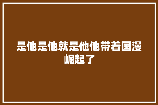 是他是他就是他他带着国漫崛起了