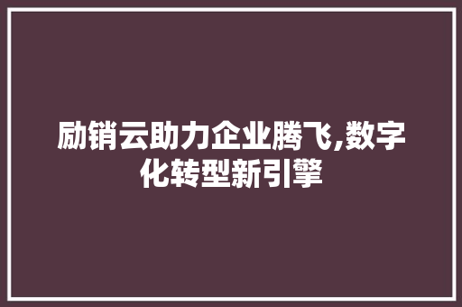 励销云助力企业腾飞,数字化转型新引擎