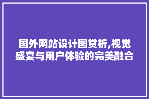 国外网站设计图赏析,视觉盛宴与用户体验的完美融合