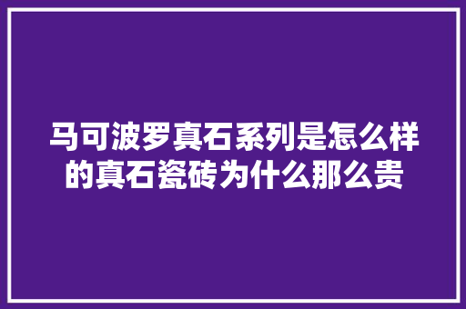 马可波罗真石系列是怎么样的真石瓷砖为什么那么贵