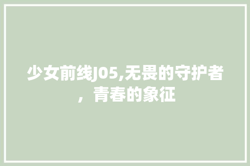 少女前线J05,无畏的守护者，青春的象征