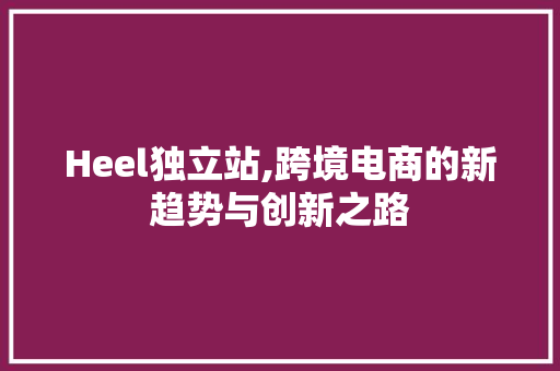 Heel独立站,跨境电商的新趋势与创新之路