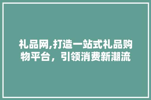 礼品网,打造一站式礼品购物平台，引领消费新潮流