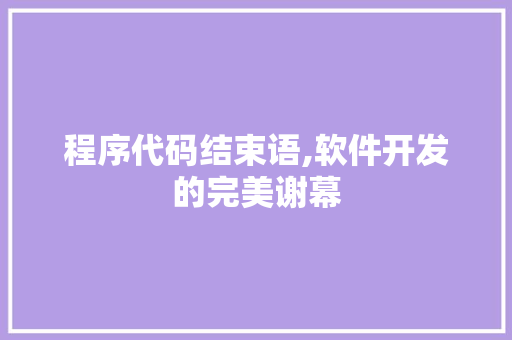 程序代码结束语,软件开发的完美谢幕