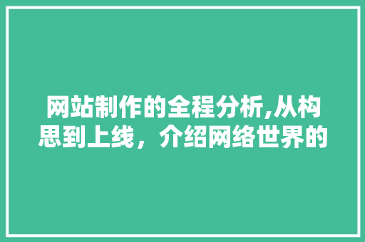 网站制作的全程分析,从构思到上线，介绍网络世界的构建奥秘