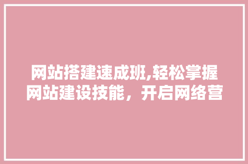 网站搭建速成班,轻松掌握网站建设技能，开启网络营销新篇章