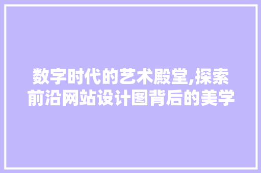 数字时代的艺术殿堂,探索前沿网站设计图背后的美学奥秘