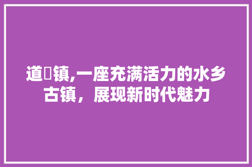 道滘镇,一座充满活力的水乡古镇，展现新时代魅力