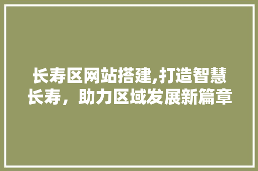 长寿区网站搭建,打造智慧长寿，助力区域发展新篇章