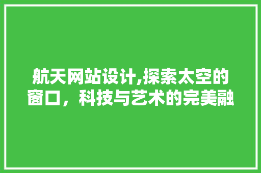 航天网站设计,探索太空的窗口，科技与艺术的完美融合