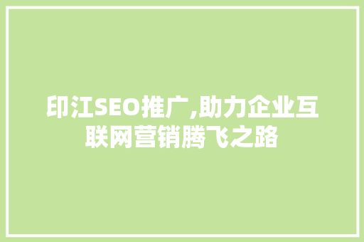 印江SEO推广,助力企业互联网营销腾飞之路