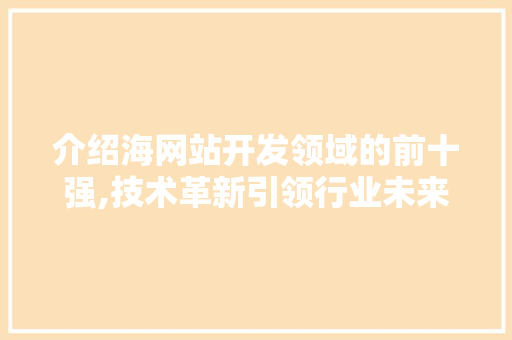 介绍海网站开发领域的前十强,技术革新引领行业未来