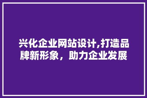 兴化企业网站设计,打造品牌新形象，助力企业发展