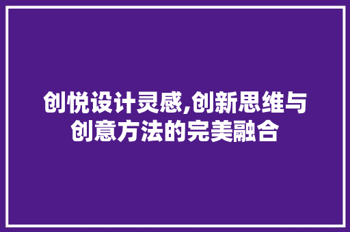 创悦设计灵感,创新思维与创意方法的完美融合