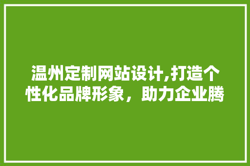 温州定制网站设计,打造个性化品牌形象，助力企业腾飞