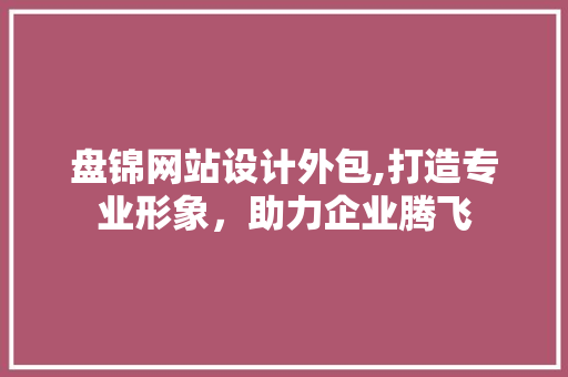 盘锦网站设计外包,打造专业形象，助力企业腾飞