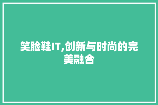 笑脸鞋IT,创新与时尚的完美融合