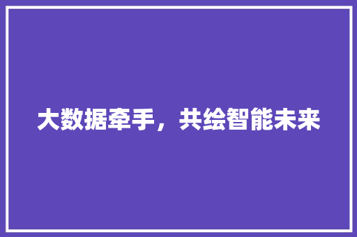 大数据牵手，共绘智能未来