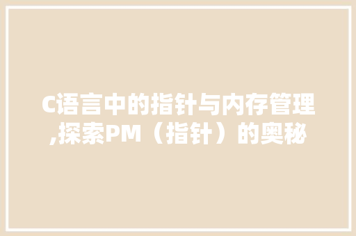 C语言中的指针与内存管理,探索PM（指针）的奥秘