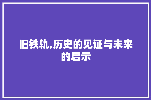 旧铁轨,历史的见证与未来的启示