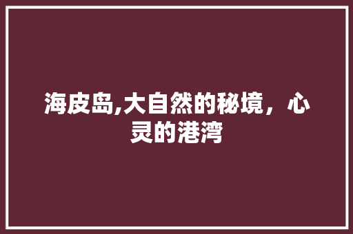 海皮岛,大自然的秘境，心灵的港湾