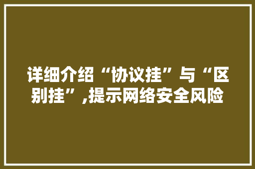 详细介绍“协议挂”与“区别挂”,提示网络安全风险背后的真相