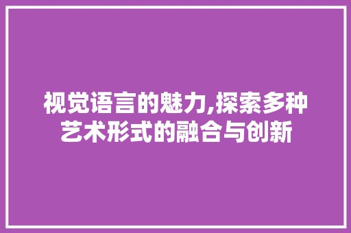 视觉语言的魅力,探索多种艺术形式的融合与创新